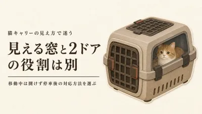 猫キャリーは中が見える？移動中の体調変化に気づく窓と扉の選び方