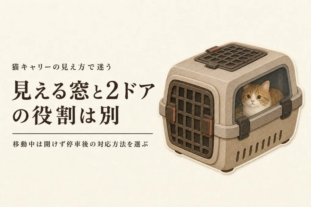 猫キャリーは中が見える？移動中の体調変化に気づく窓と扉の選び方
