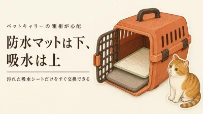 ペットキャリー用防水マットはどう選ぶ？猫の粗相に備える吸水シートの使い分け