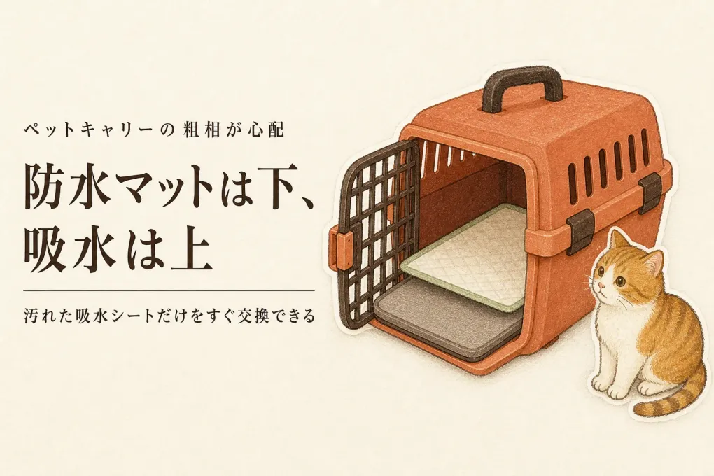 ペットキャリー用防水マットはどう選ぶ？猫の粗相に備える吸水シートの使い分け