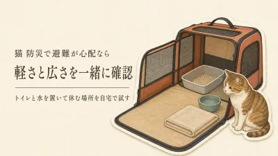 猫の防災用折りたたみケージは軽さと広さを両立できる？避難所での選び方