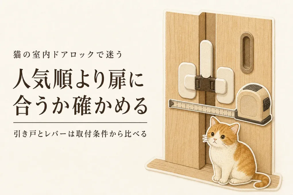 猫の室内ドアロック人気ランキング｜引き戸・レバーハンドルの取り付け条件と片手操作で比較