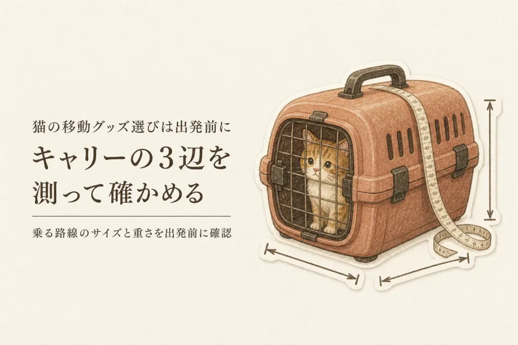 猫と電車に乗る日、キャリーのサイズと290円